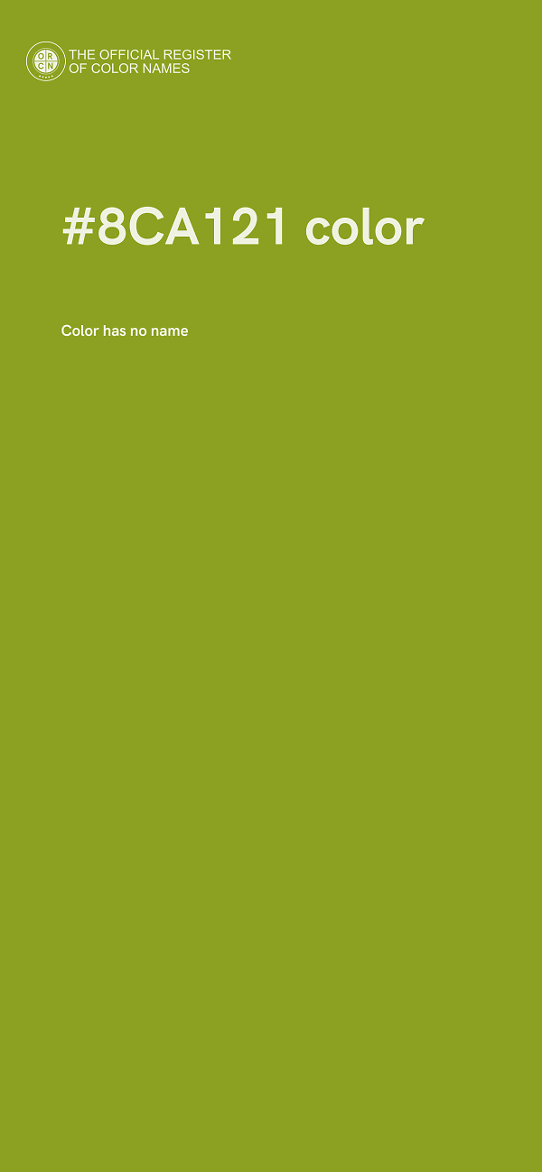 #8CA121 color image