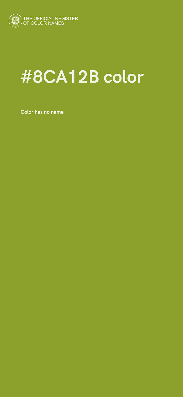 #8CA12B color image