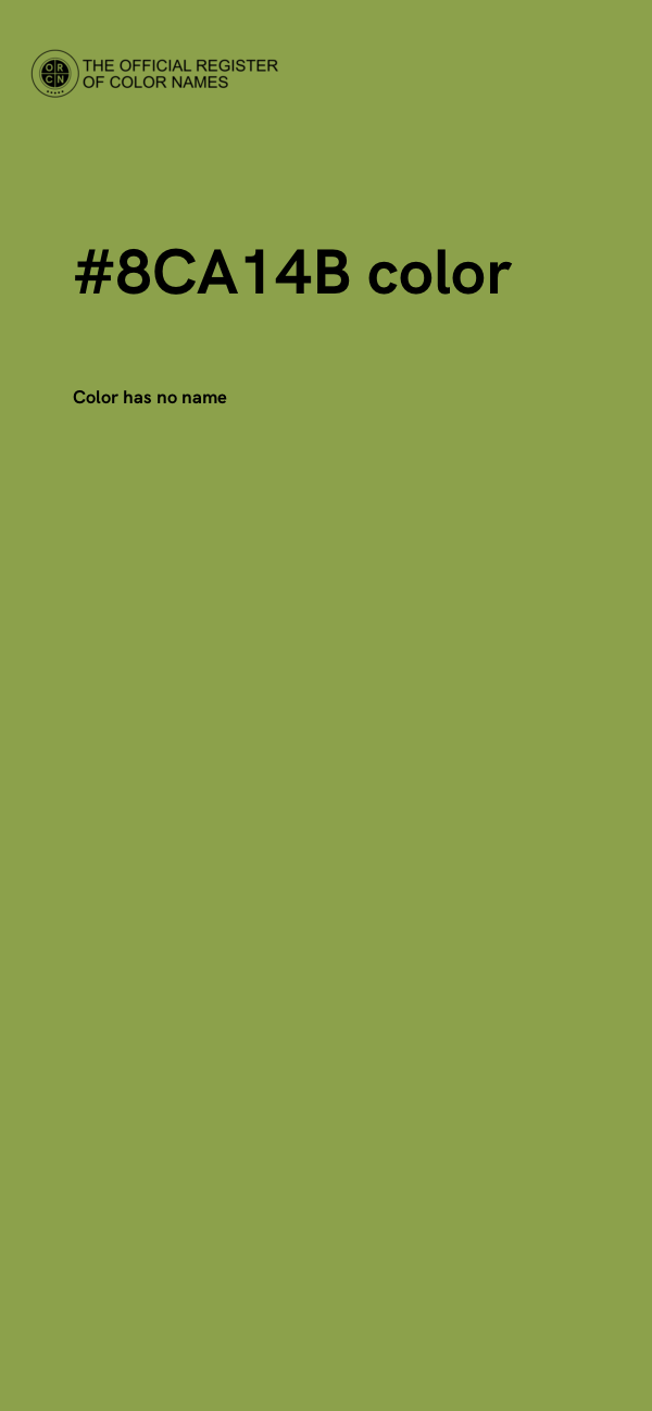#8CA14B color image