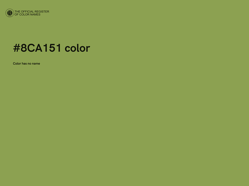 #8CA151 color image