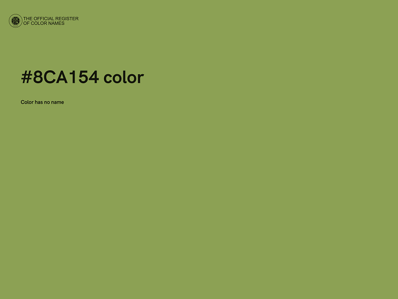 #8CA154 color image