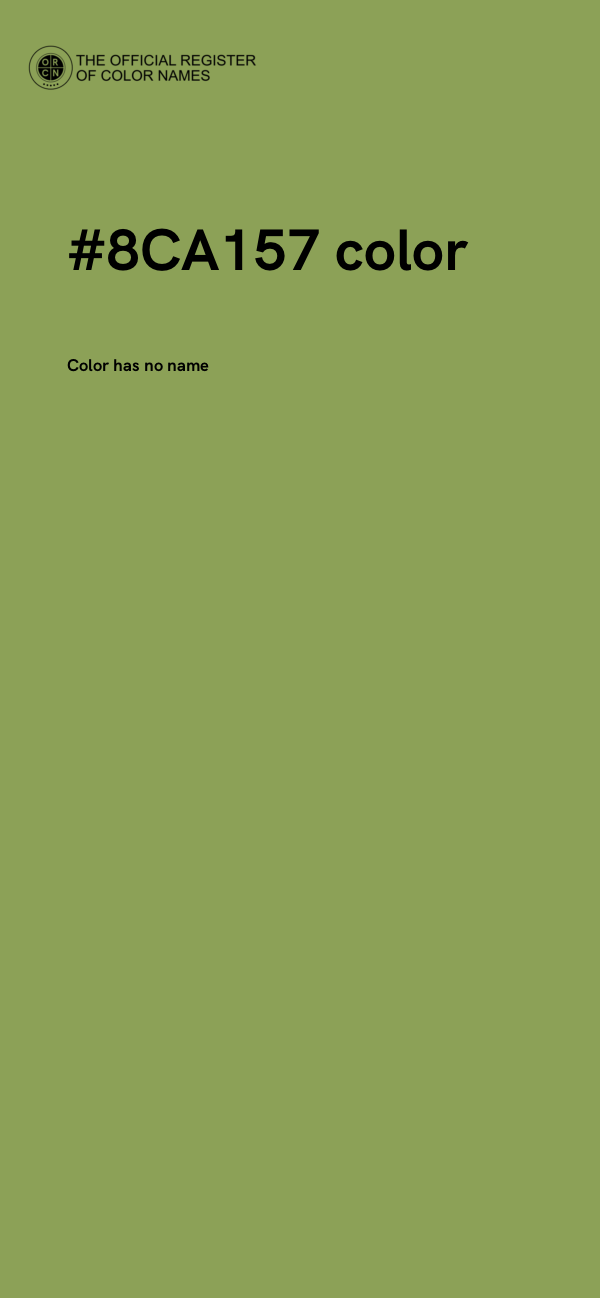 #8CA157 color image