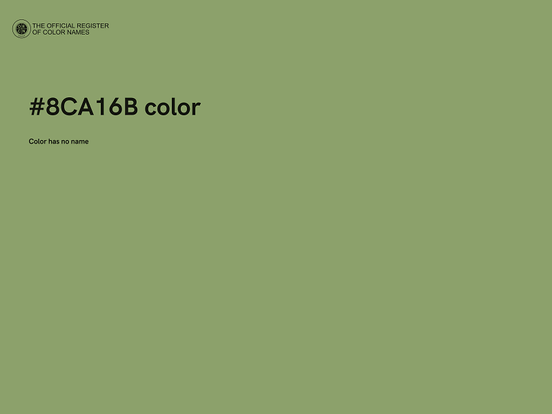 #8CA16B color image