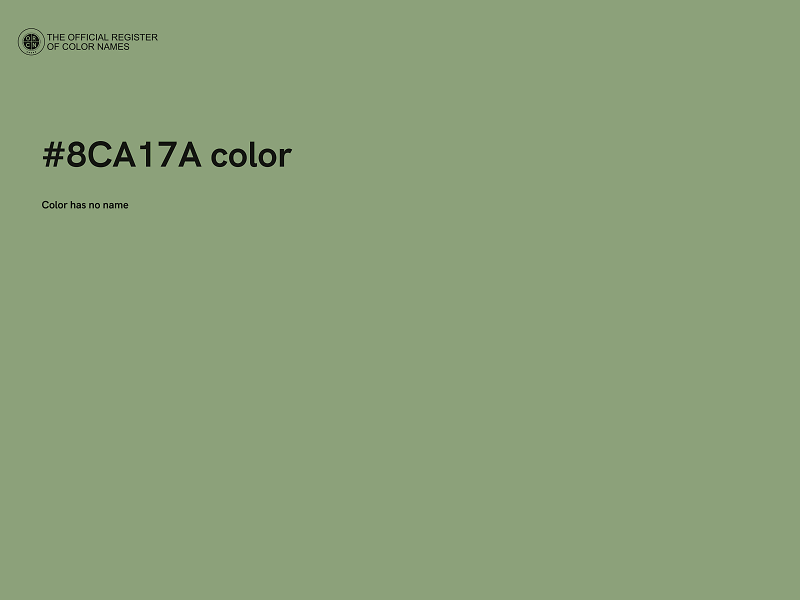 #8CA17A color image