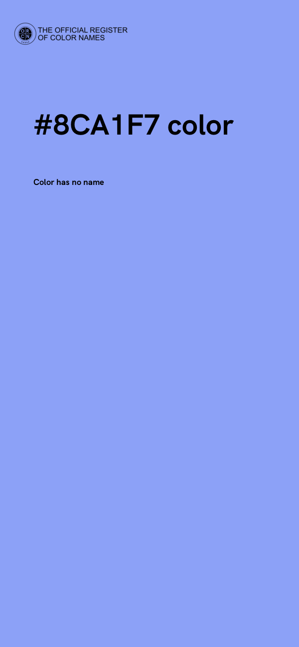 #8CA1F7 color image