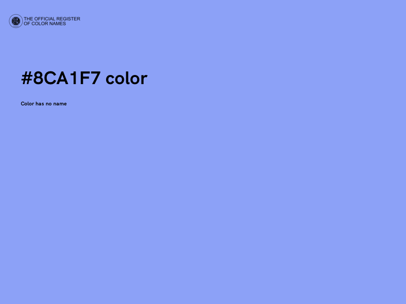 #8CA1F7 color image