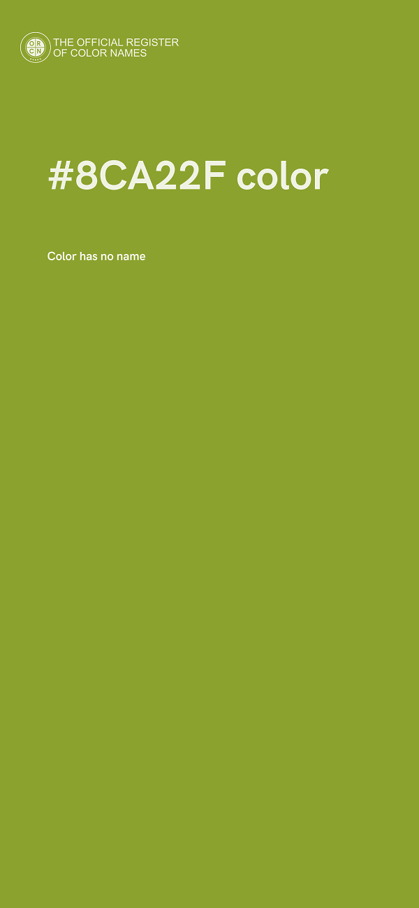 #8CA22F color image