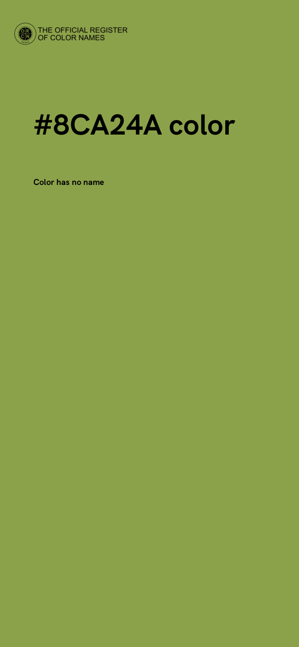 #8CA24A color image