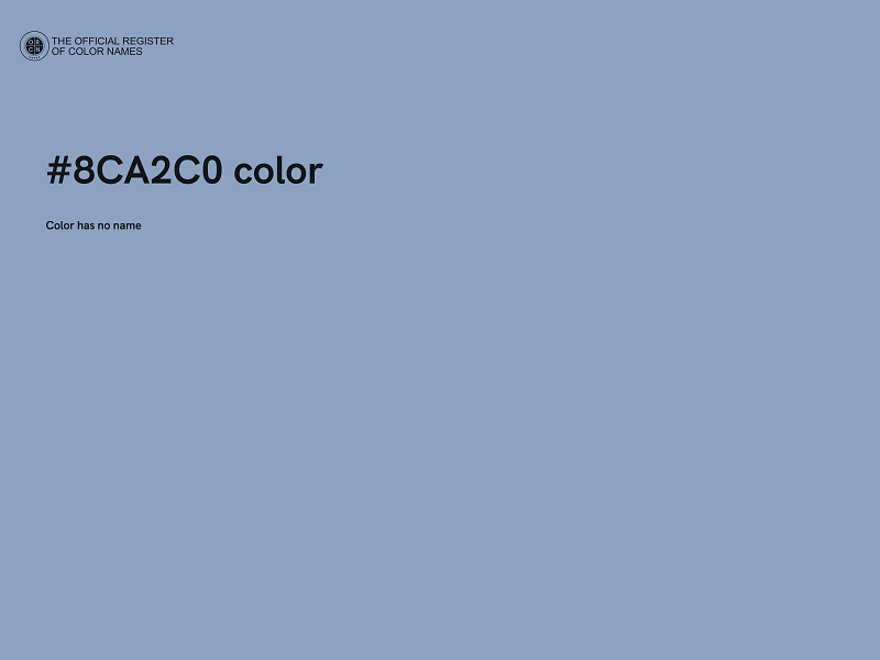 #8CA2C0 color image