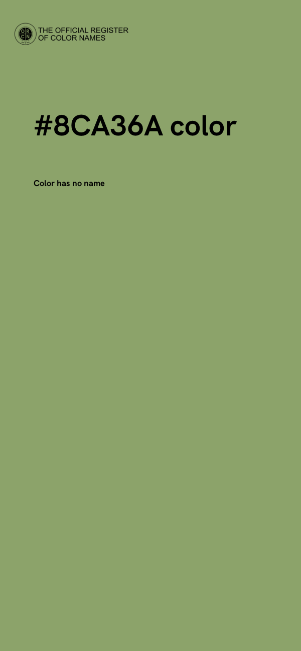 #8CA36A color image