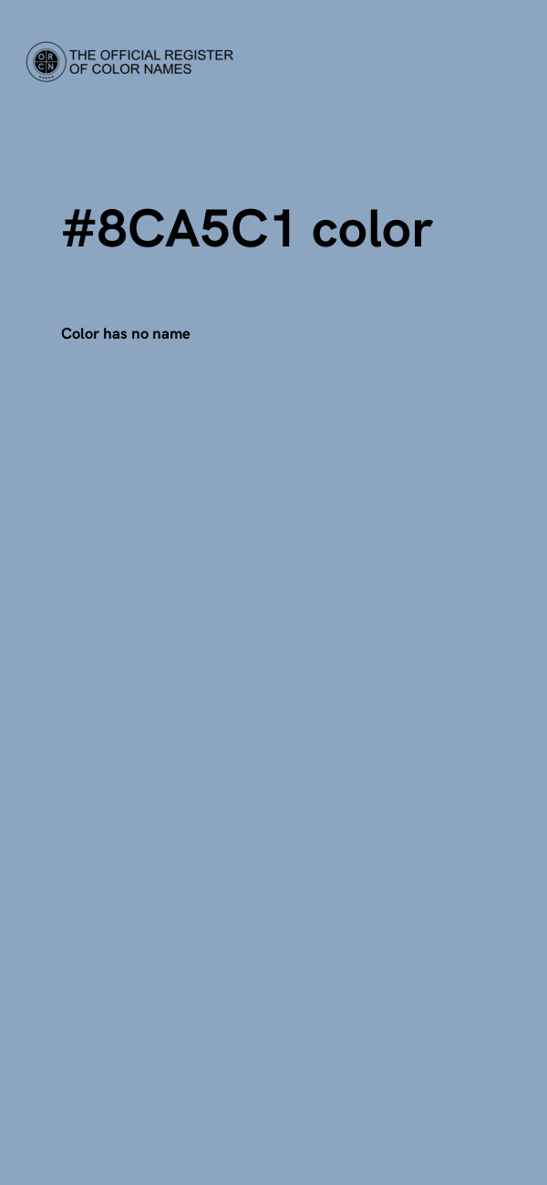 #8CA5C1 color image