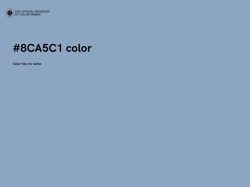 #8CA5C1 color image