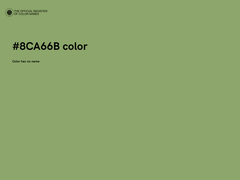 #8CA66B color image