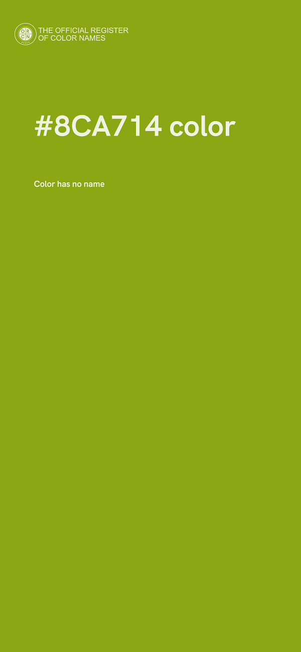 #8CA714 color image