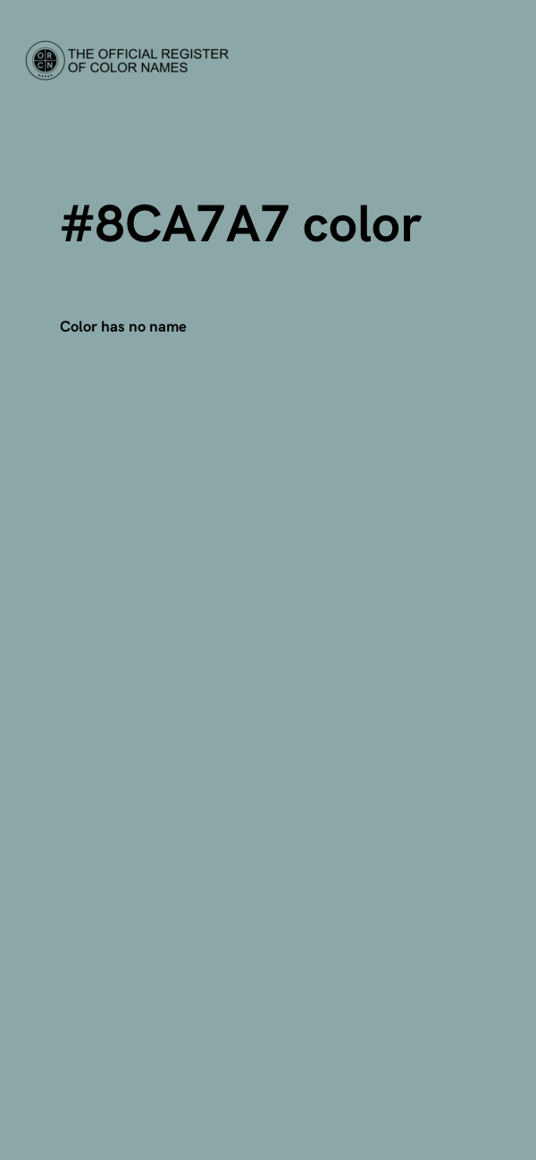 #8CA7A7 color image