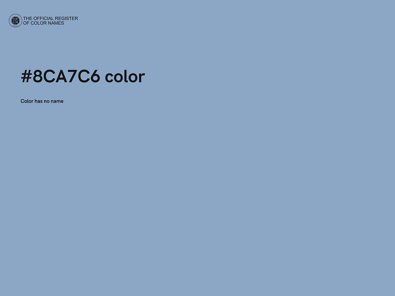 #8CA7C6 color image