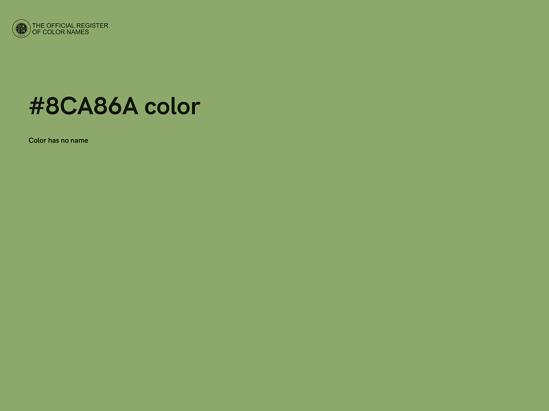 #8CA86A color image