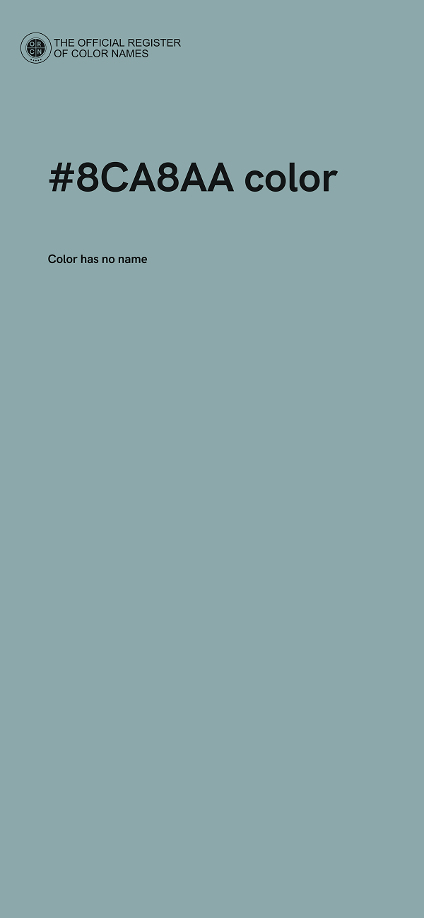 #8CA8AA color image