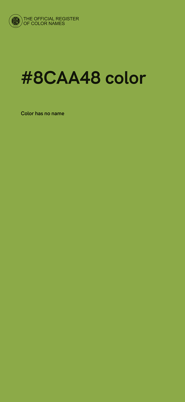 #8CAA48 color image