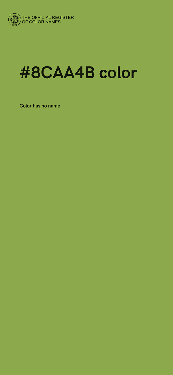#8CAA4B color image