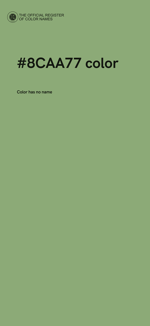 #8CAA77 color image