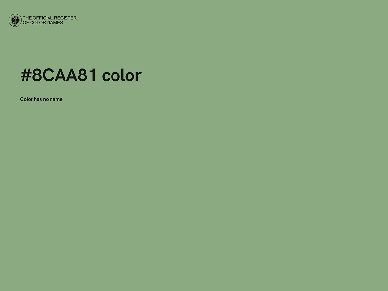 #8CAA81 color image