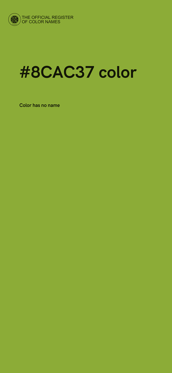 #8CAC37 color image