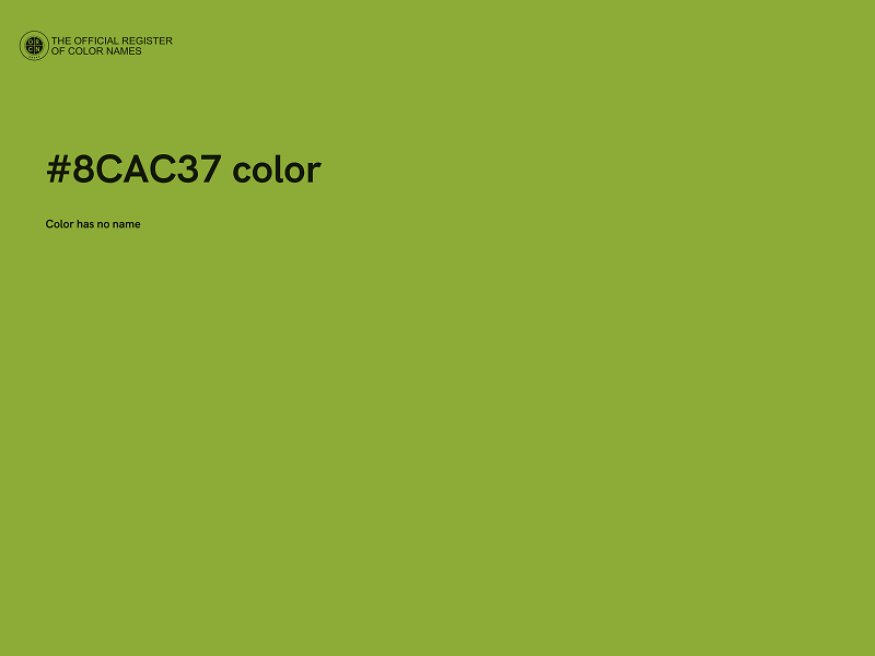 #8CAC37 color image
