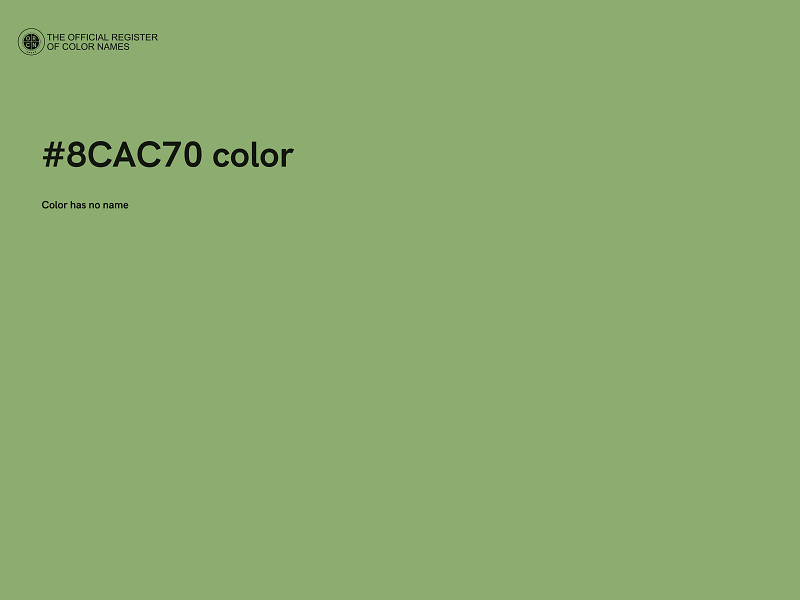 #8CAC70 color image