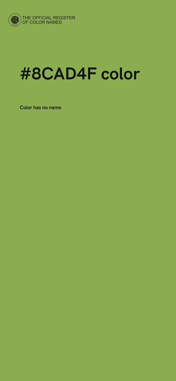 #8CAD4F color image