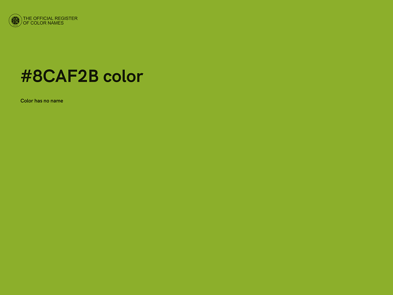#8CAF2B color image