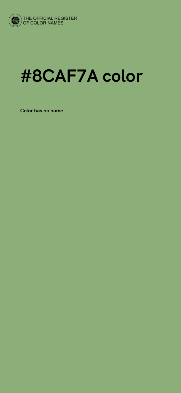 #8CAF7A color image
