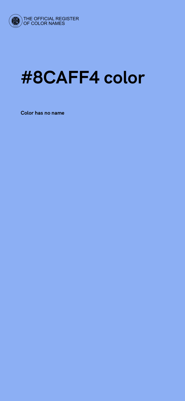 #8CAFF4 color image