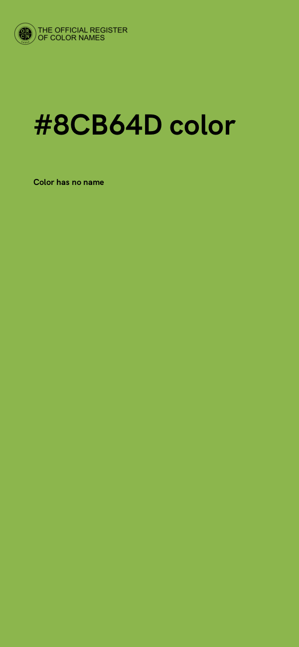 #8CB64D color image
