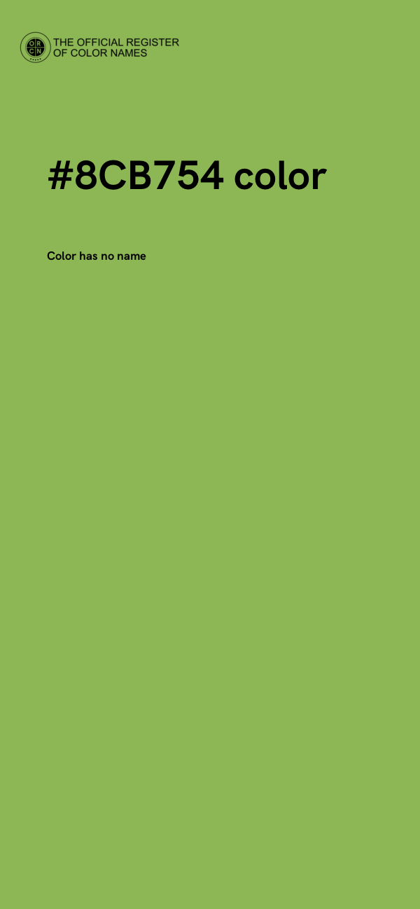 #8CB754 color image