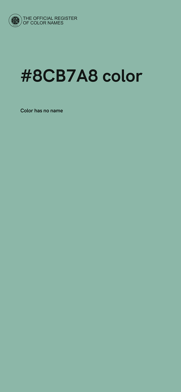 #8CB7A8 color image