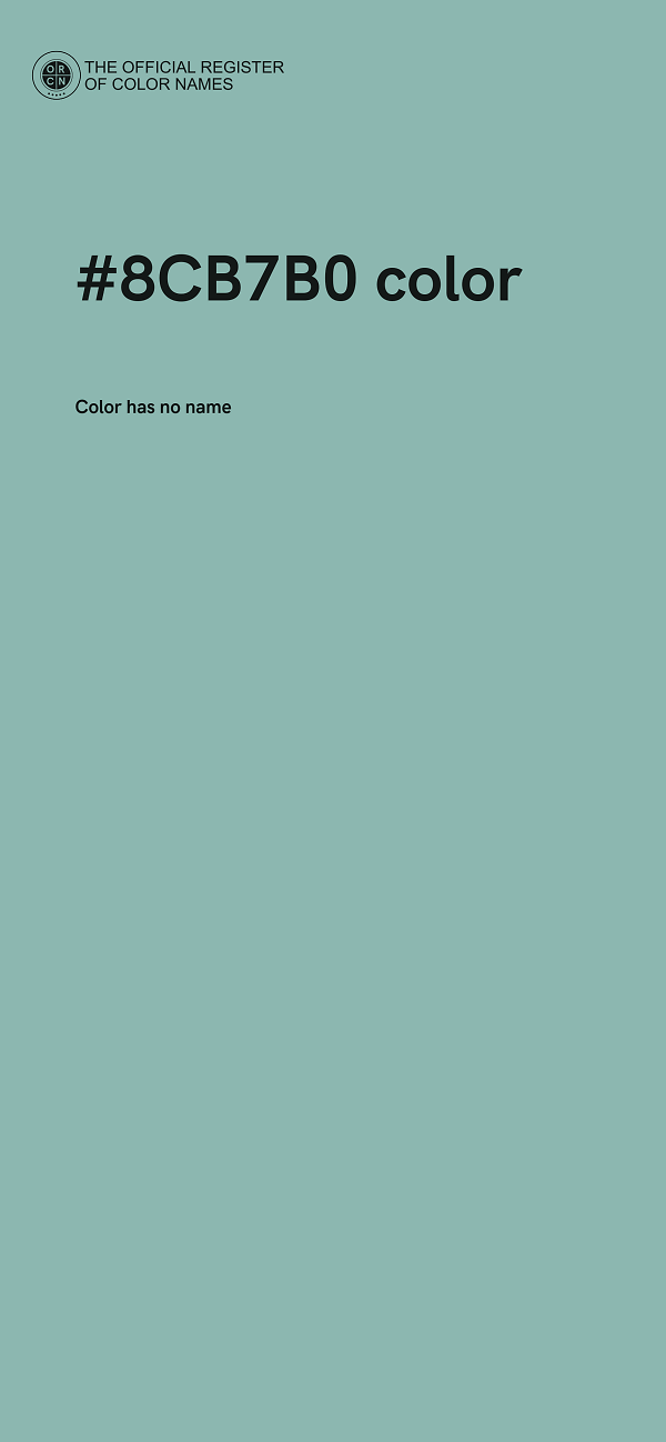 #8CB7B0 color image
