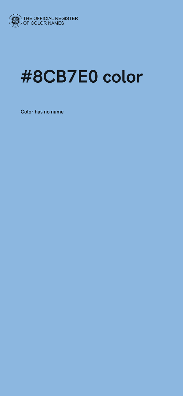 #8CB7E0 color image