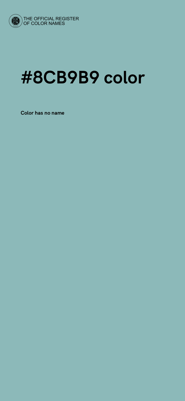 #8CB9B9 color image