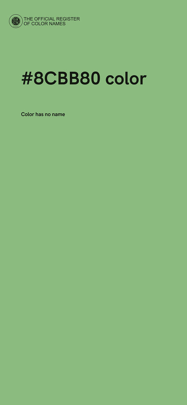 #8CBB80 color image