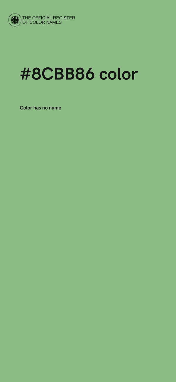 #8CBB86 color image