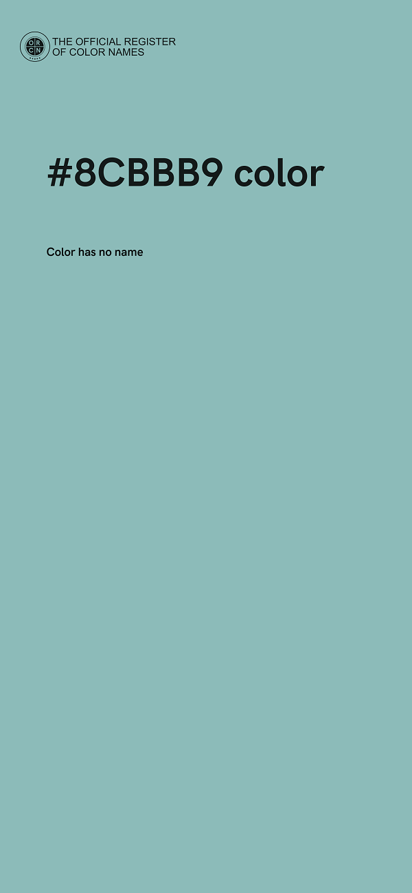 #8CBBB9 color image