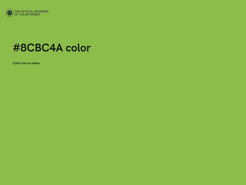 #8CBC4A color image