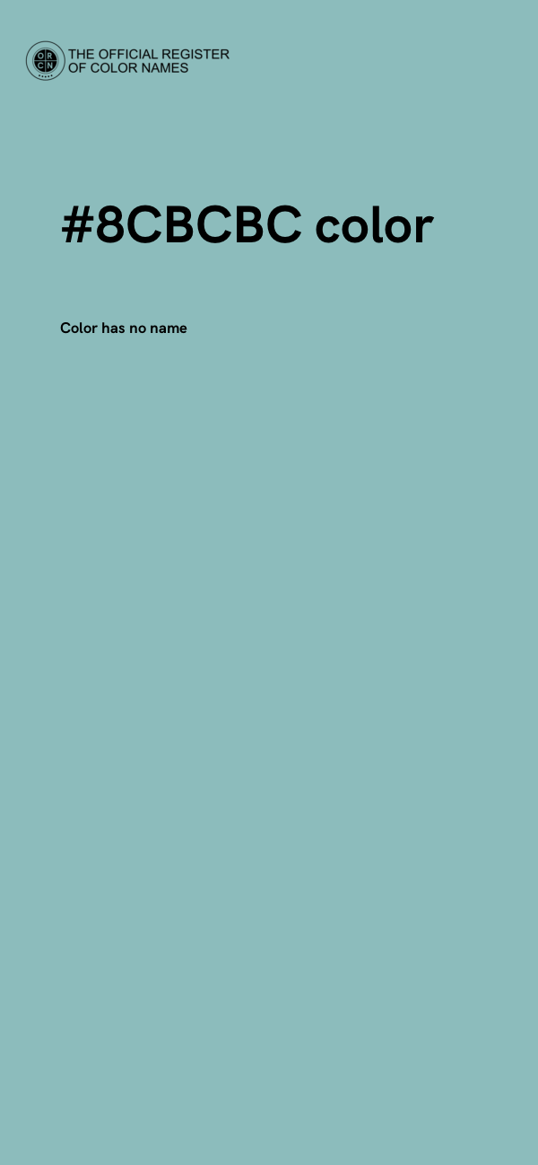 #8CBCBC color image