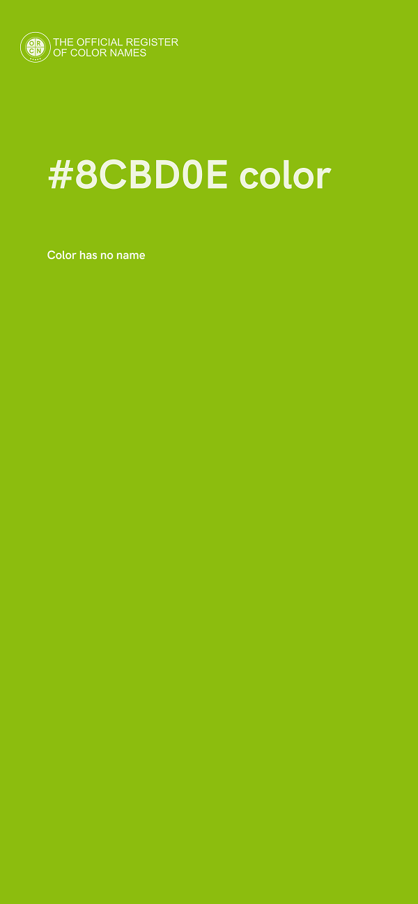 #8CBD0E color image