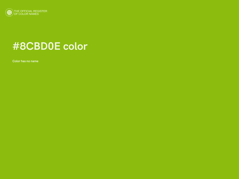 #8CBD0E color image