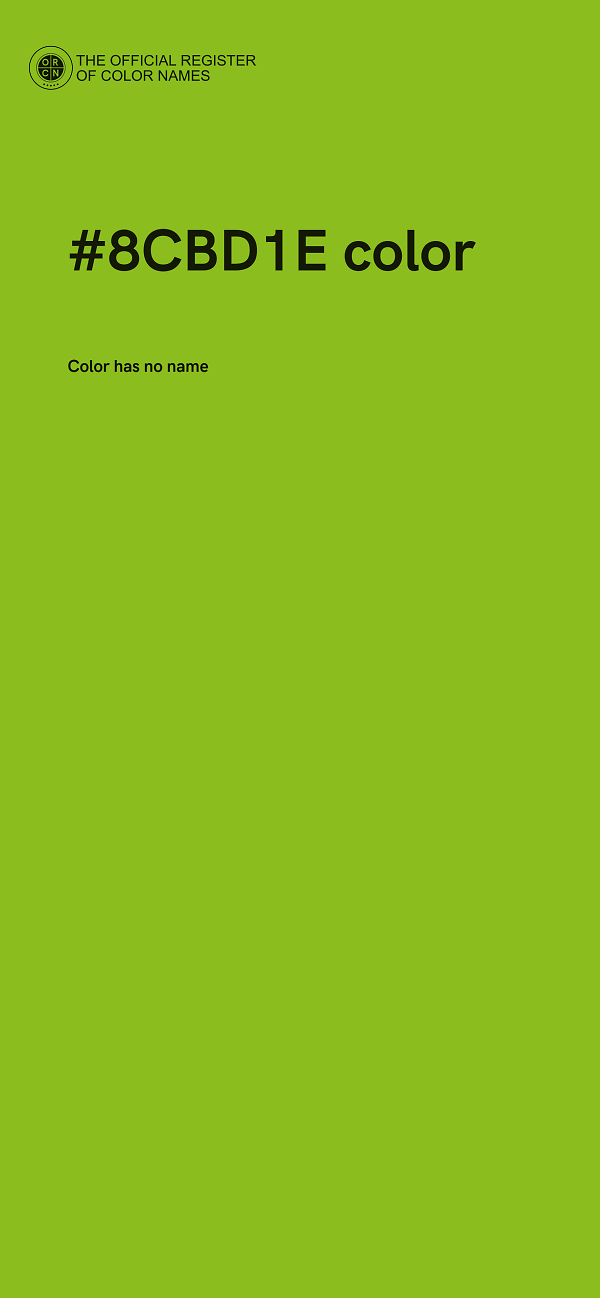 #8CBD1E color image