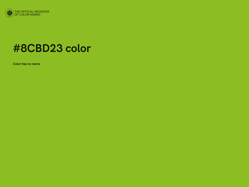 #8CBD23 color image