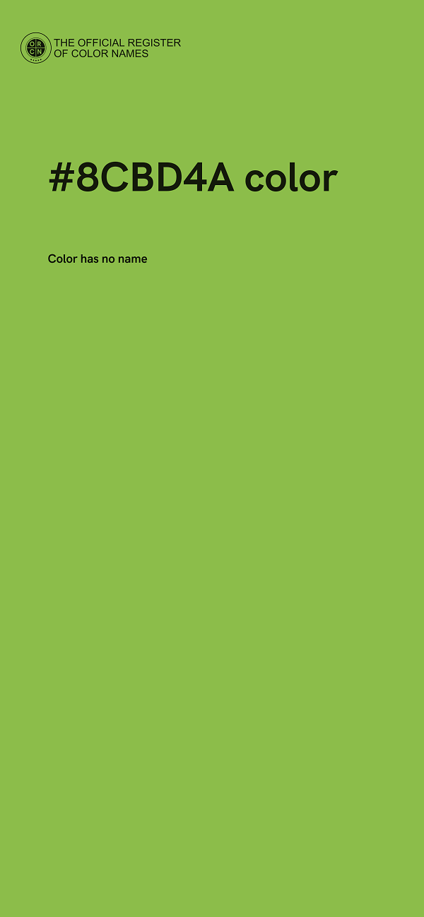 #8CBD4A color image