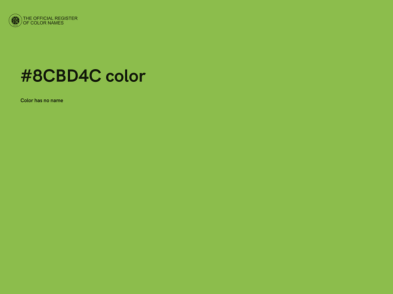 #8CBD4C color image